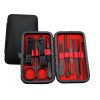 10-Piece Black Nail Clippers Kit with Travel Case â€“ Professional Cuticle Nippers & Clippers, Complete Grooming Set for Home & Travel