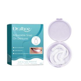 Oralhoe Adjustable Snap Dentures Comfortable Natural Temporary Fillings Braces Orthodontic Gap Kit (Option: 4pcs)