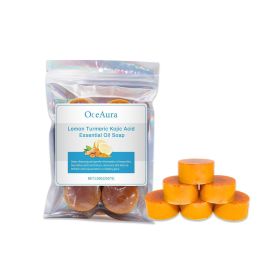 OceAura Lemon Turmeric Essential Oil Soap Cleanses The Skin's Pores And Cares For Radiant Skin, Body Bath Soap (Option: 1pcs)