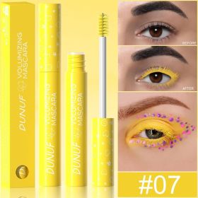 Colorful Curling Mascara Waterproof Fast Drying Eyelashes Extension Multicolor Lashes Makeup Lasting Waterproof White Mascara (Color: 07)