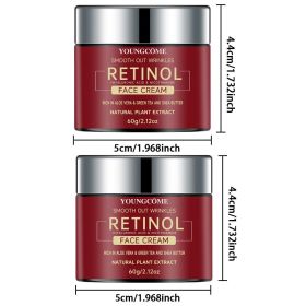Retinol Lifting Firming Cream Repairing Moisturizing Nourishing Cream Brightening Skin Facial Cream Anti-Aging Face Skin Care (Color: 2pcs-60g)
