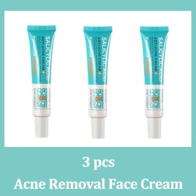 Salicylic Acid Acne Treatment Face Cream Repair Pimple Spots Deep Cleaning Pore Shrinking Anti-acne Scar Oil Control Moisturizer (Color: 3Pcs)