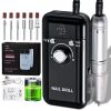 45000RPM Rechargeable Electric Nail Drill Machine Professional Nail Drills for Gel Nails Polish Portable Nail File Manicure Tool