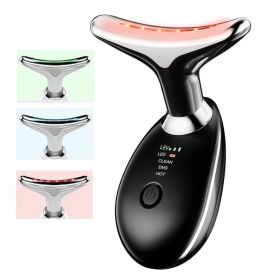Face Massager Anti-Wrinkle Face Device 3 Modes 45Â°C Neck Lifting Massagers LED High Frequency Beauty Instrumen EMS Face Massage for Women (Quantity: 1, Color: Black)