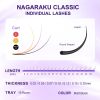 NAGARAKU 16Rows Faux Cils Lashes Individual Eyelash Extension Matte Professional Soft and Natural Makeup Premium Eyelashes